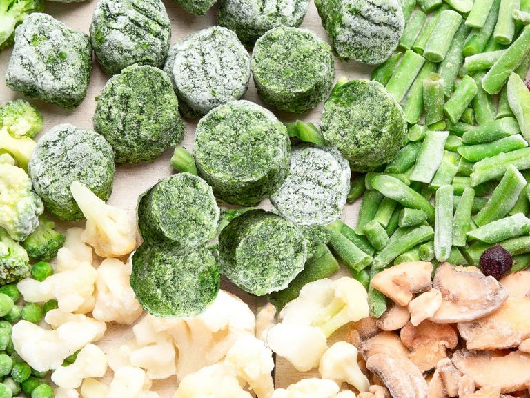 Schockgefrostetes Gemüse und Obst