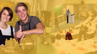 Studenten zwischen Werkstatt und Hörsaal