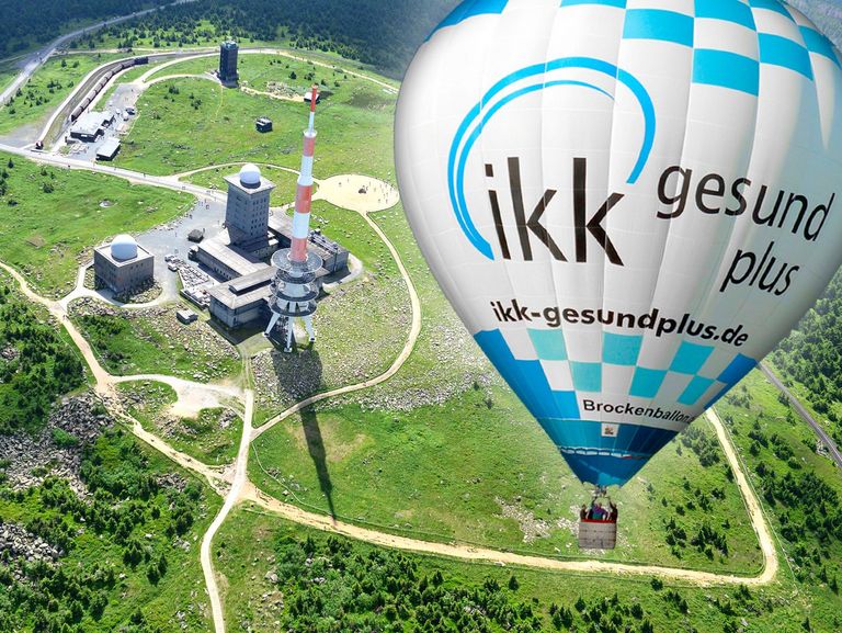 IKK-Heißluftballon über dem Brocken