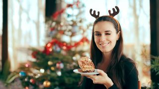 Frau in Weihnachtsstimmung